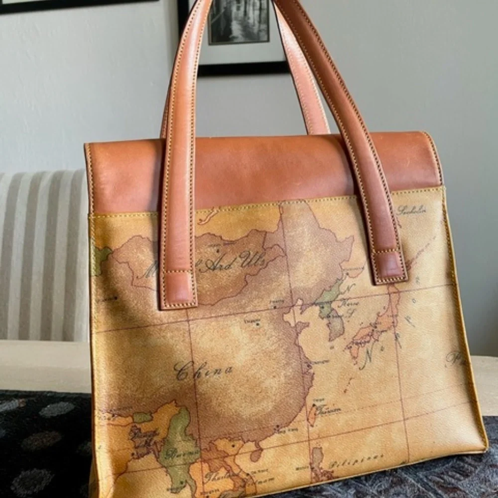 Vintage Never Used Italian Leather Alviero Martini Prima Classe Purse - Picture 2 of 6
